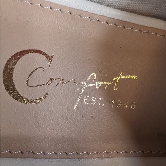 Comfort EST. 1946 Cream Pointed Toe Embroidered Western Mules Size 9M - Picture 7 of 9